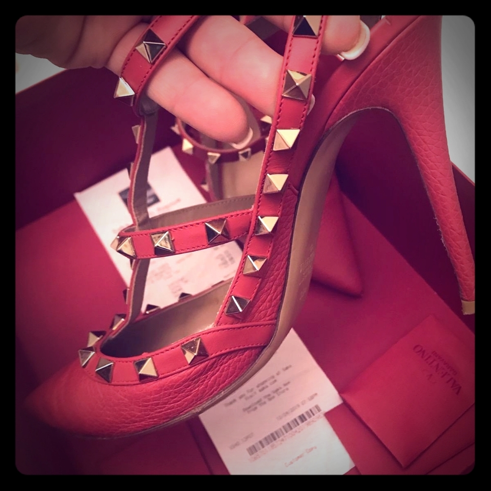 Valentino Rock Caged Stud Heels 8.5